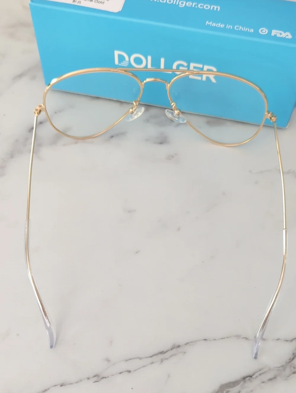 Dollger Women's Retro Blue Light Blocker Aviator Eyeglasses